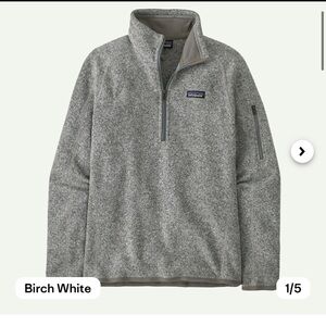 Patagonia Birch White Quarter-Zip Fleece Pullover